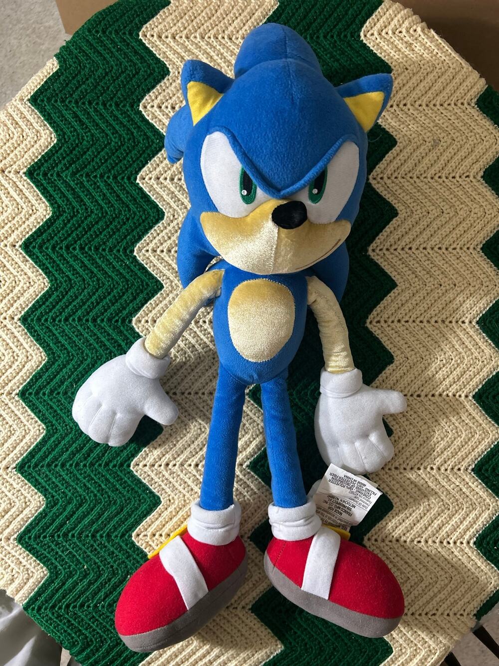 Franco Sonic The Hedgehog Kids Plush Pillow Buddy 22 Inch Sega Gaming Toy
